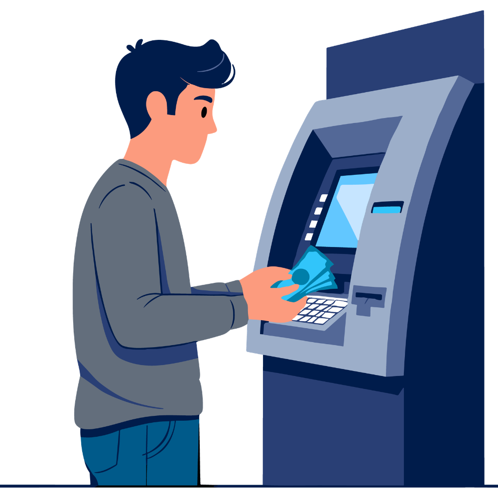 Paying SSGC gas bill using ATM machine utility bill payment option.